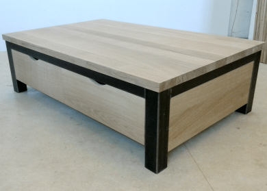 table basse LOFT - Basse - chêne massif avec Tiroirs